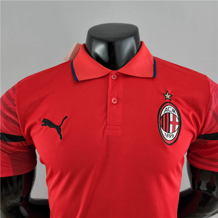 AC Milan 22/23 Red Polo Shirt - Click Image to Close